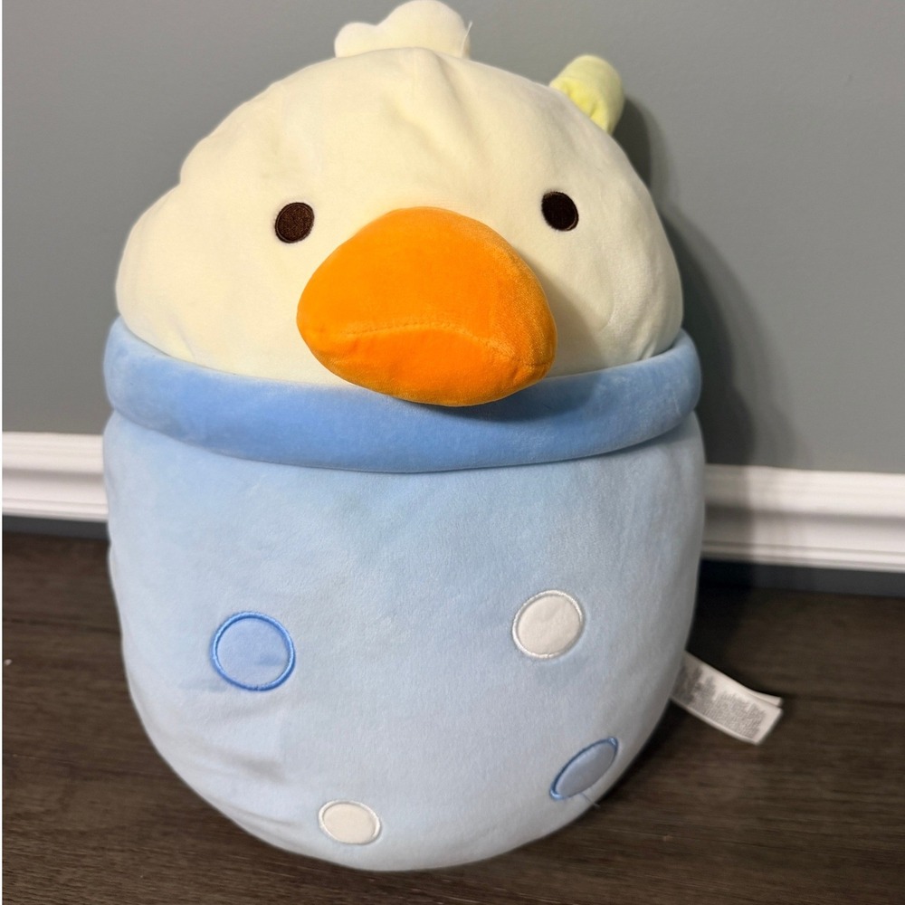 Miniso Diving Ducks Plush Large‎ Yellow Blue Polka Dot Kawaii Stuffed Toy